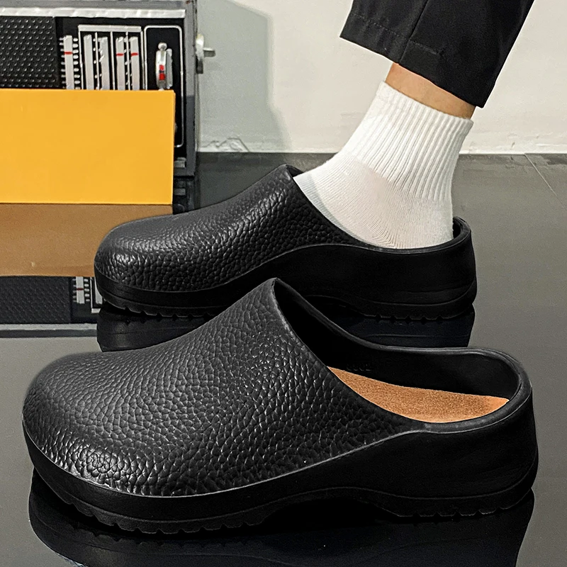 Men's and Women's Summer Breathable, Waterproof, Non-Slip Kitchen Shoes, Slip-On Beach Shoes, Toe-Toe Sandals and Slippers thumbnail 5