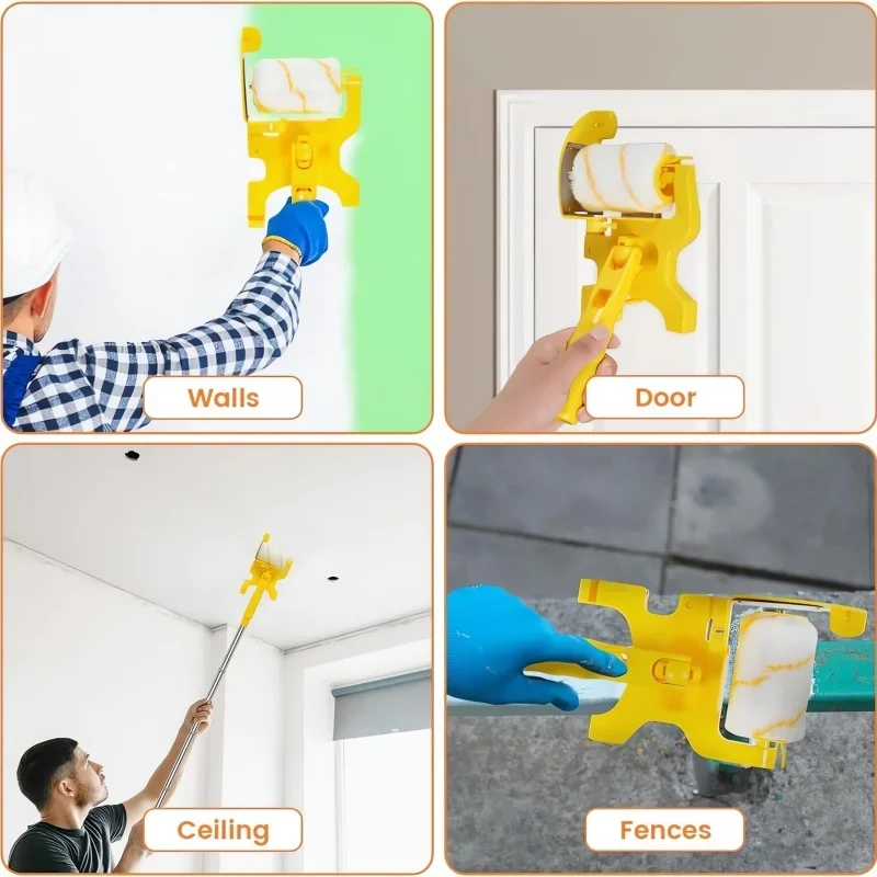 Multifunction Paint Brush Roller Corner Brushes Set Household Use Wall Decorative Professional DIY Painting Brush Handle Tool thumbnail 6