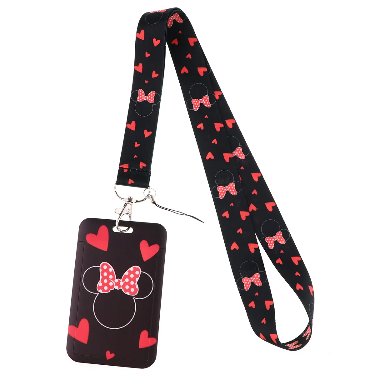 Mickey mouse Neck Keychain Necklace Webbings Ribbons Anime Cartoon Neck Strap Lanyard ID badge Holder Keychain Lanyards kids thumbnail 5