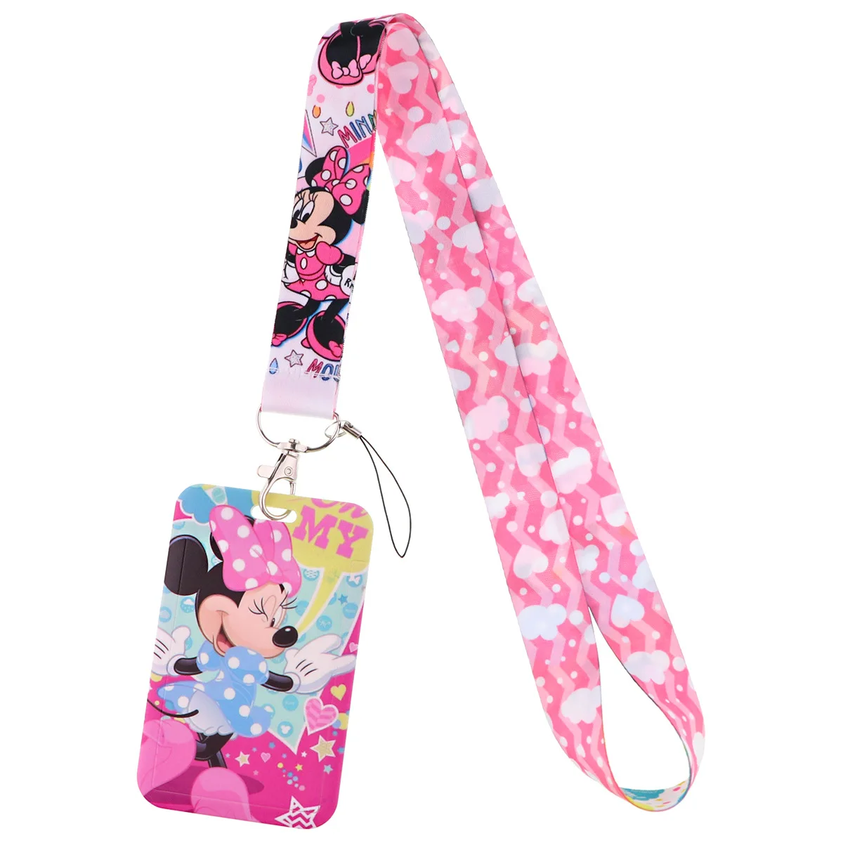Mickey mouse Neck Keychain Necklace Webbings Ribbons Anime Cartoon Neck Strap Lanyard ID badge Holder Keychain Lanyards kids thumbnail 4