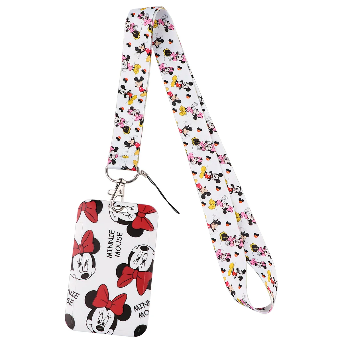 Mickey mouse Neck Keychain Necklace Webbings Ribbons Anime Cartoon Neck Strap Lanyard ID badge Holder Keychain Lanyards kids thumbnail 6