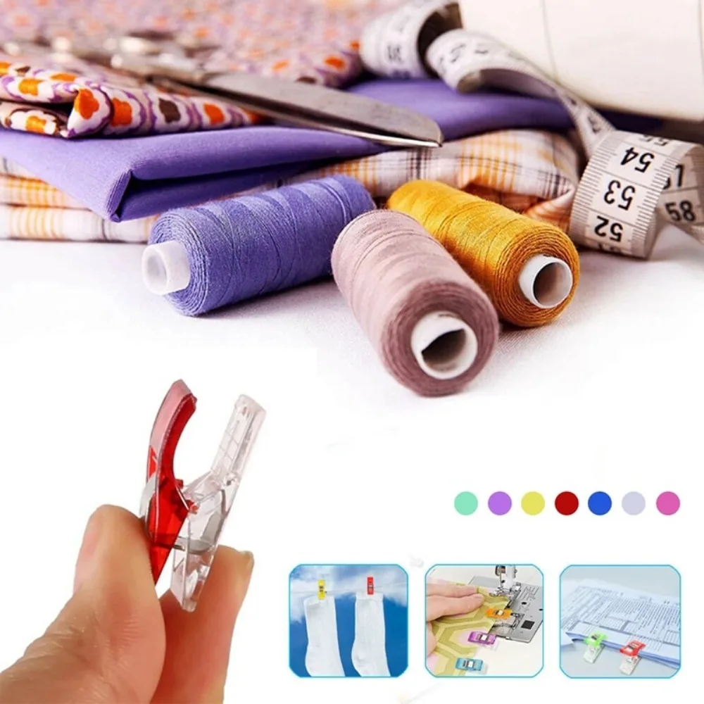 50/100pcs Sewing Clips Colorful Clips Multipurpose Plastic Craft Crocheting Knitting Safety Clothing Clips Random ColorColor thumbnail 5