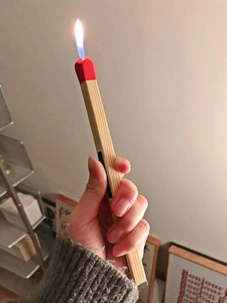 Long Matches Refillable Reusable Lighter Butane Fuel Barbecue Gas Stove Survival Tools Outdoor Men Women Cigarette Accessories thumbnail 2
