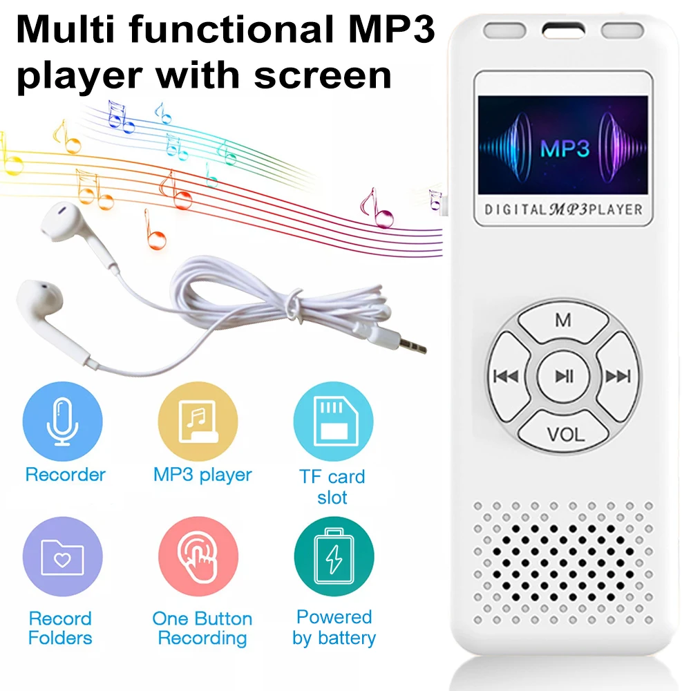 2025 New Mini Portable MP3 Player HiFi Music Player Built-in Speaker For Walkmen with E-Books Recording FM Radio Reproductor MP3 thumbnail 2