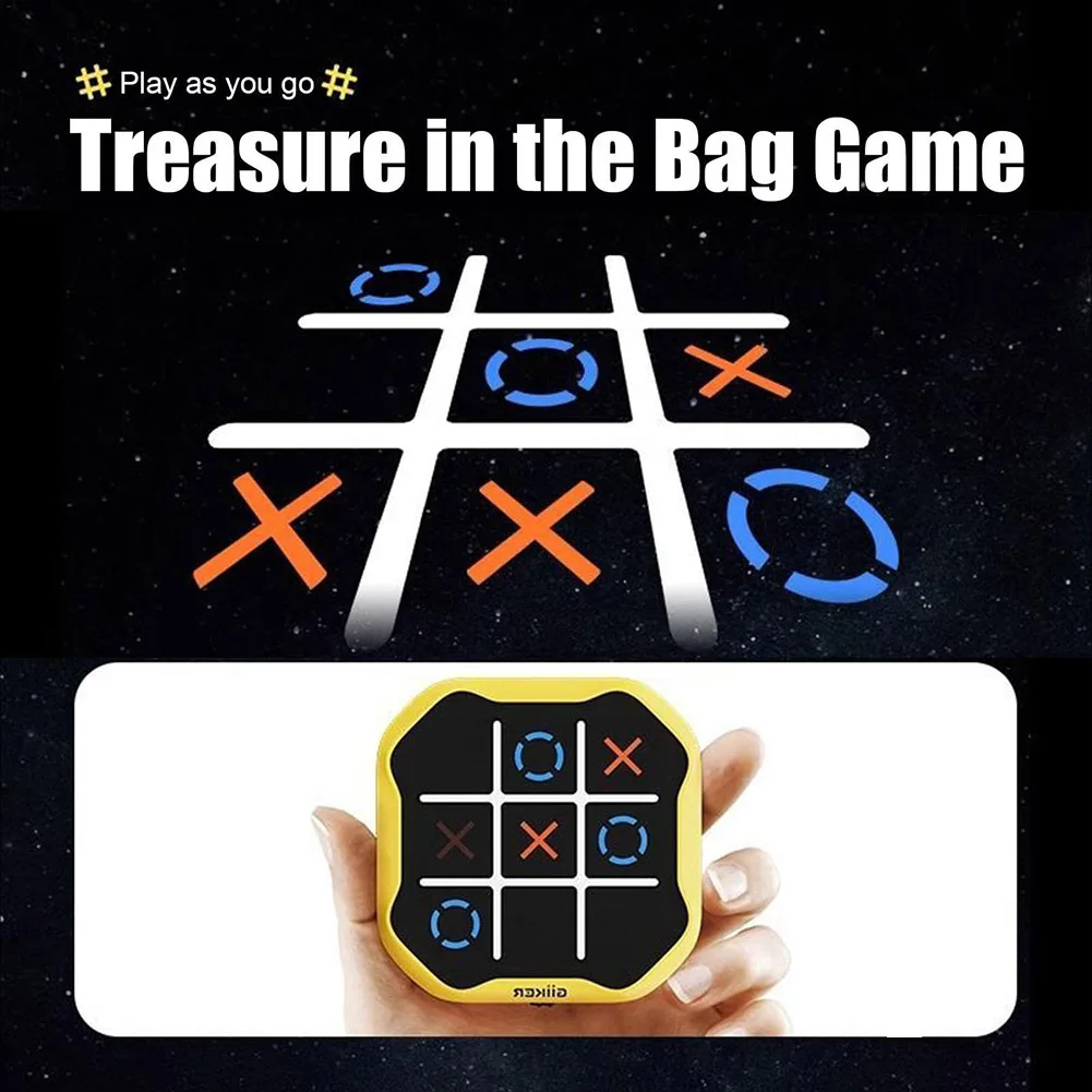 TIC-TAC-TOE Electronic Game 3 in 1 Bolt Chess Game Consoles Children Puzzle Toys Portable Handheld Board Game Toys Kids Gifts thumbnail 3