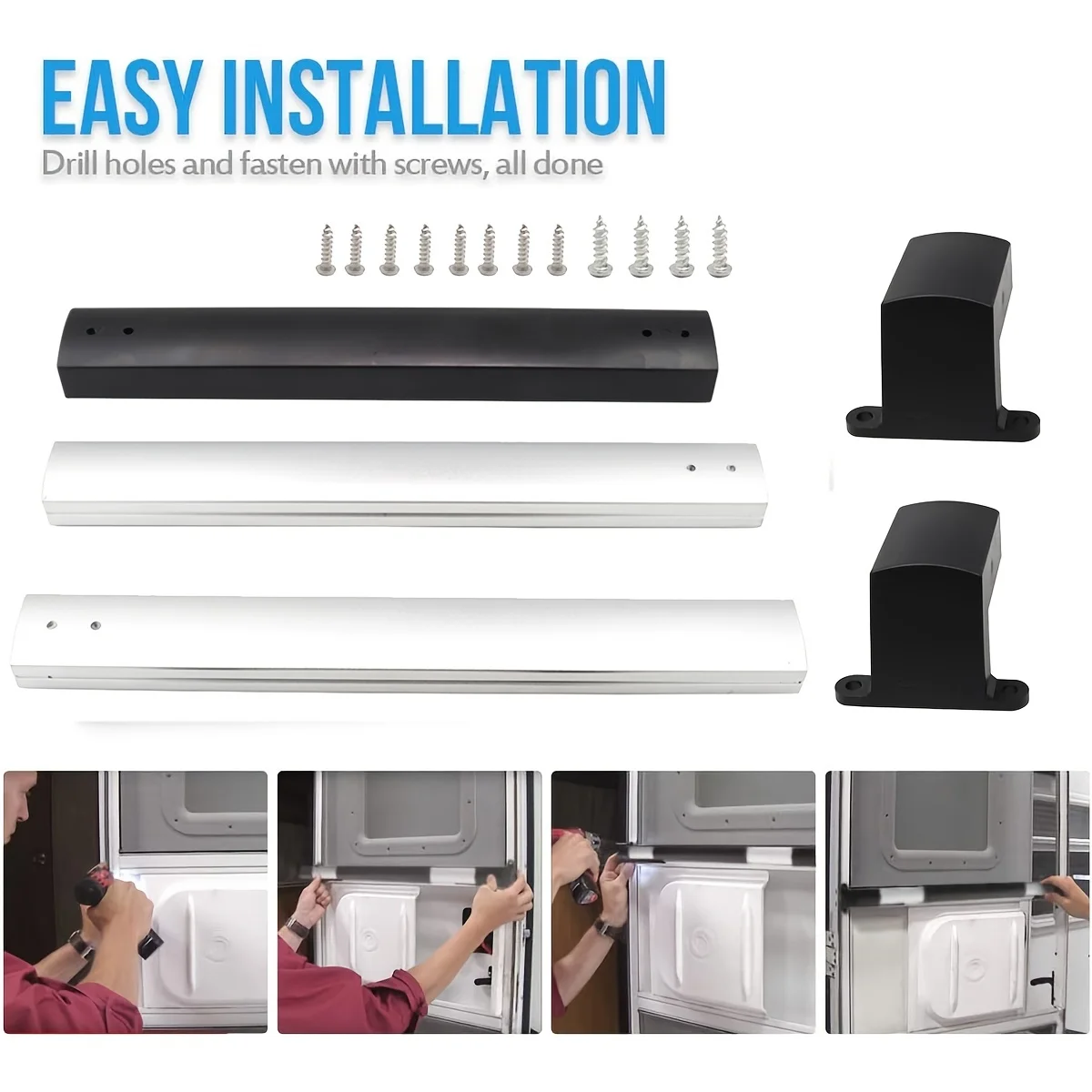 RV Screen Door Cross Bar Handle Adjustable from 21-5/8 Inch to 28-5/8 Inch with Sturdy and Secure Non-Slip Grip thumbnail 5