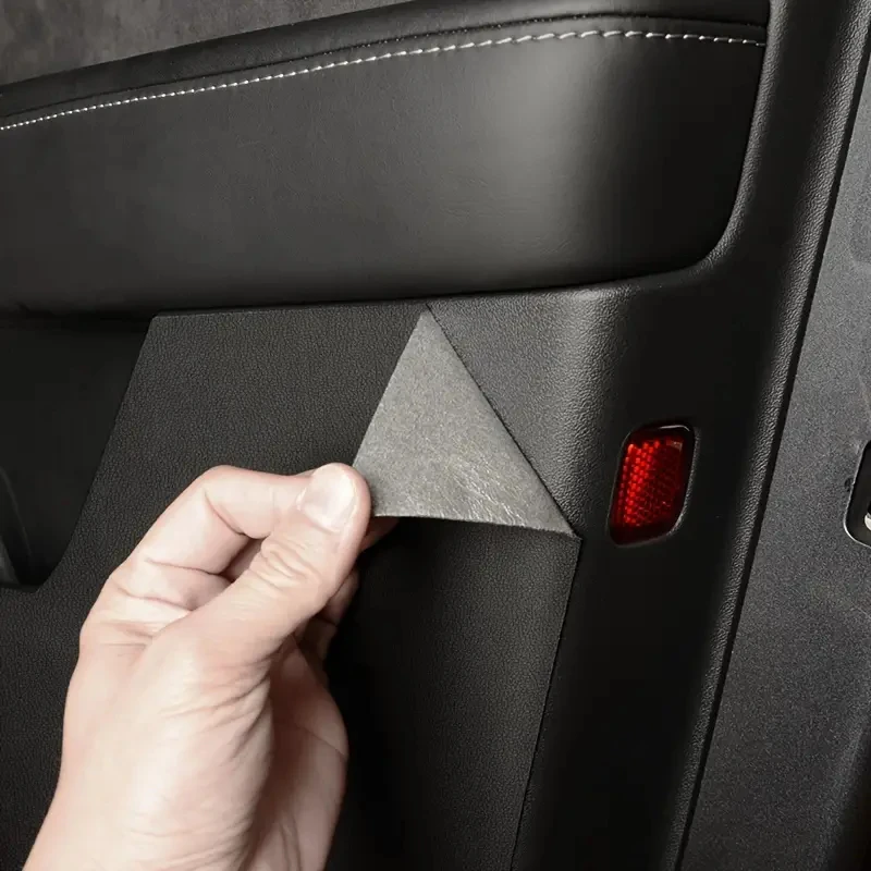 Car Door Anti-Kick Pad For Tesla Model Y Juniper 2025 Leather Sticker Trim Kit Side Door Protector Cover Car Interior Decoration thumbnail 3