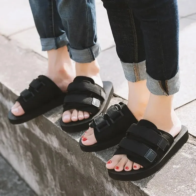 Canvas Casual Couple Shoes Slip-on Beach Slippers Sandals Women Shoes Winter Slippers for Men Sleepers Men Yeezy Slides Slipper thumbnail 2
