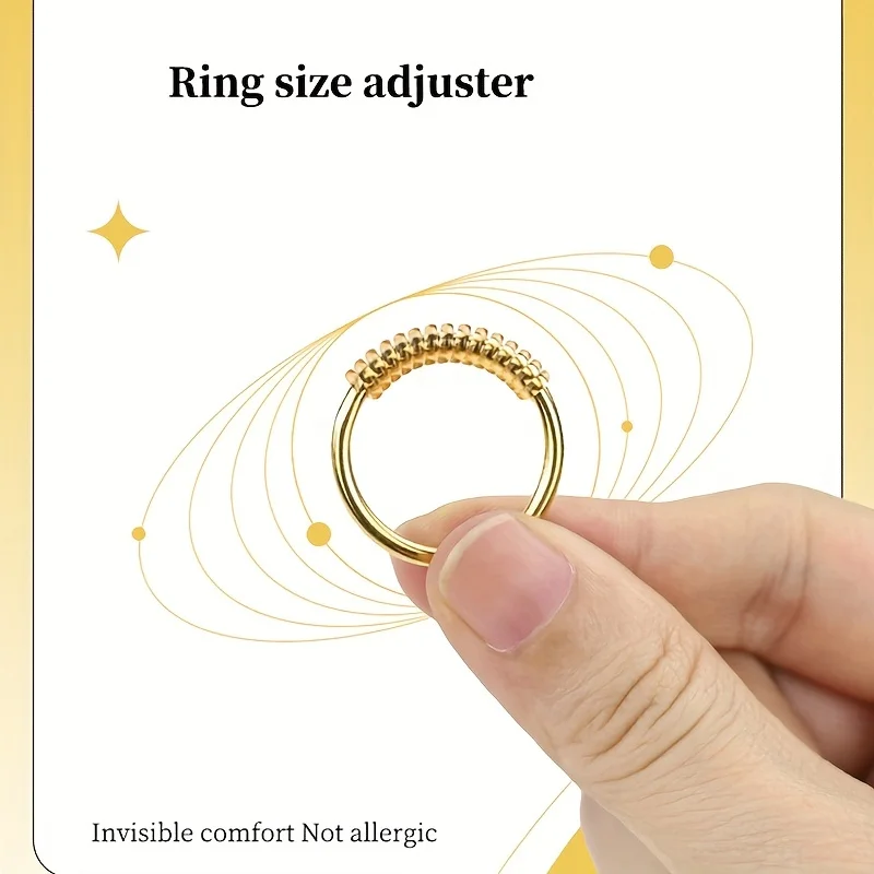 Transparent Silicone Ring Size Adjuster Invisible Spring Tightener for Loose Rings Jewelry Size Adjustment Tool thumbnail 4