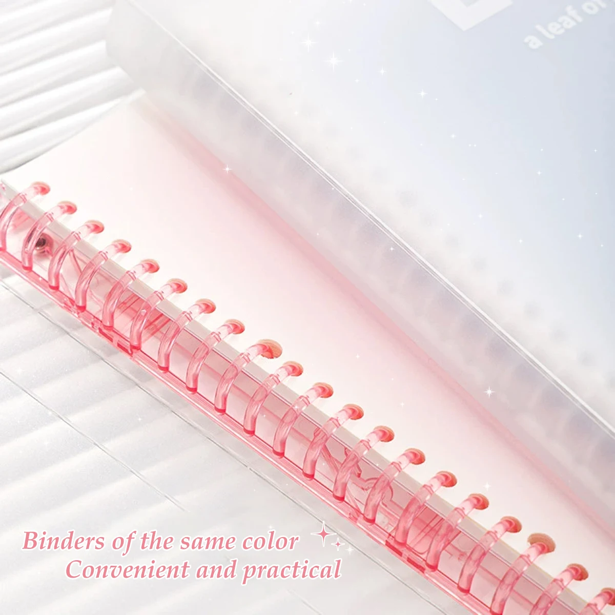 Kawaii PP Matte Loose Leaf Notebook Colorful, Fresh Book for Students Korean Stationery Office Culture and Educational Supplies thumbnail 4