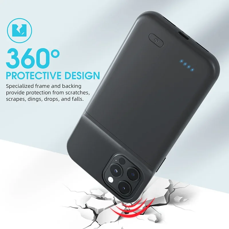 6800mah Phone Battery Case For iPhone 16 14 15 SE 2020 6 7 8 11 12 13 Pro max Plus External Battery Portable Charger Backup Case thumbnail 6