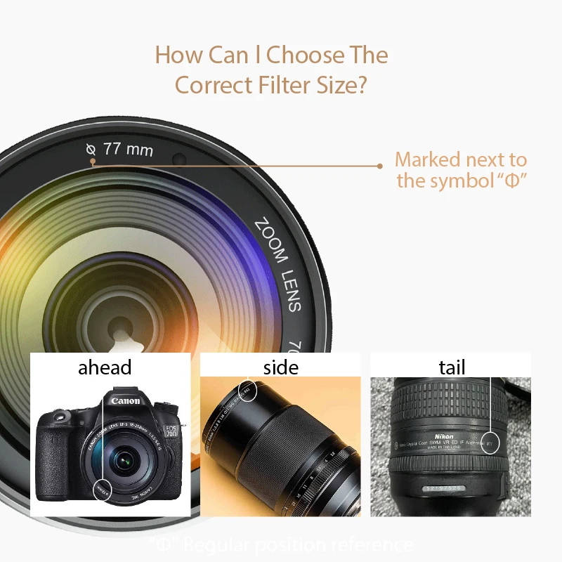 Lightdow ND2-400 Fader Variable Adjustable ND filter 49 52 55 58 62 67 72 77 82mm Suitable for Canon Nikon Sony SLR Camera Lense thumbnail 6