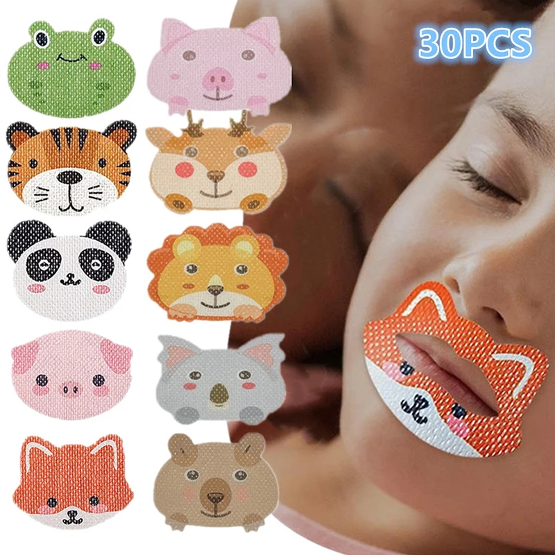 30PCS Kids Cartoon Anti-Snoring Stickers Sleeping Closed-mouth Stickers Breathing Correction Patch Shut Up Patch Orthosis Tape thumbnail 2