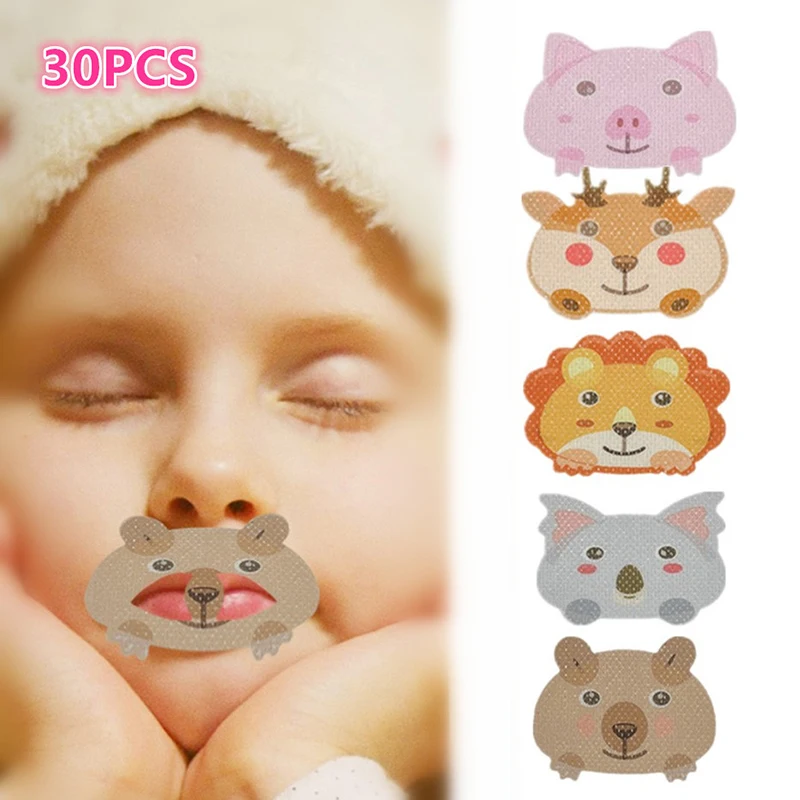 30PCS Kids Cartoon Anti-Snoring Stickers Sleeping Closed-mouth Stickers Breathing Correction Patch Shut Up Patch Orthosis Tape thumbnail 3