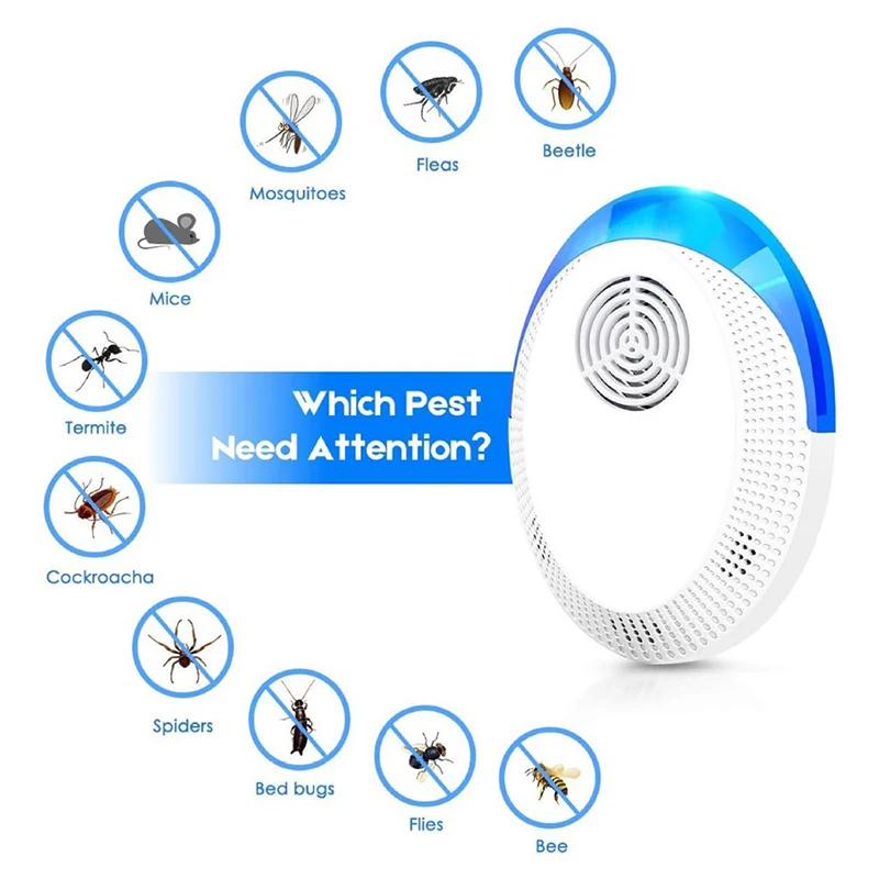 Ultrasonic Pest Repellents Mouse Cockroach Mosquito Insect Long Service Life Repeller Essential Summer Mosquito Reject Repellent