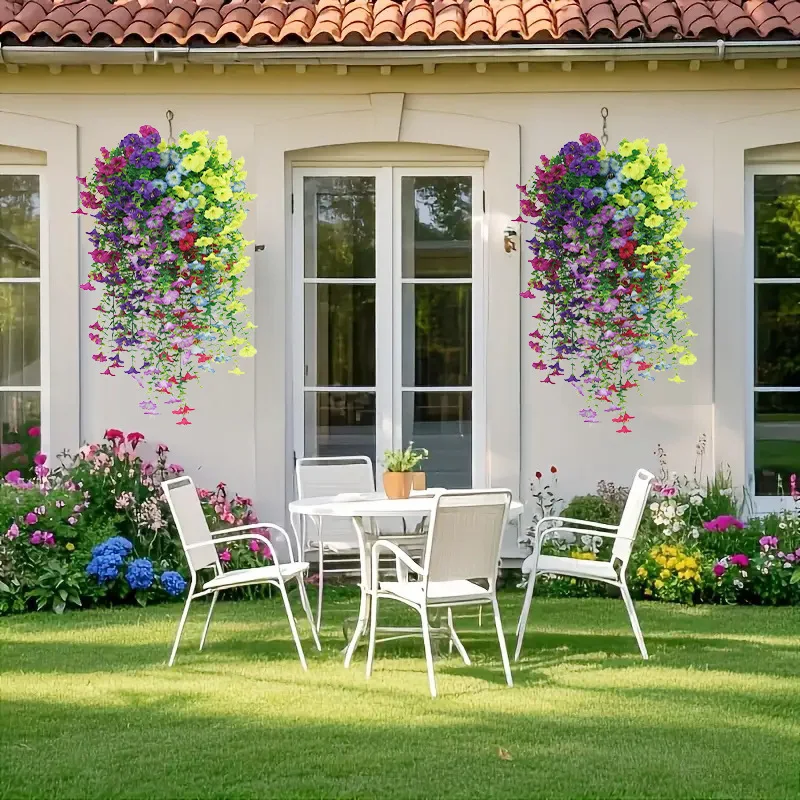 Artificial Flower New Artificial Hanging Flowers and Plants Easter Decoration 2025 UV-resistant and Realistic Room Decor Wedding thumbnail 5