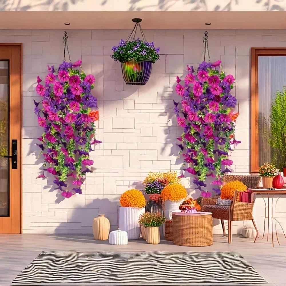 Artificial Flower New Artificial Hanging Flowers and Plants Easter Decoration 2025 UV-resistant and Realistic Room Decor Wedding thumbnail 2