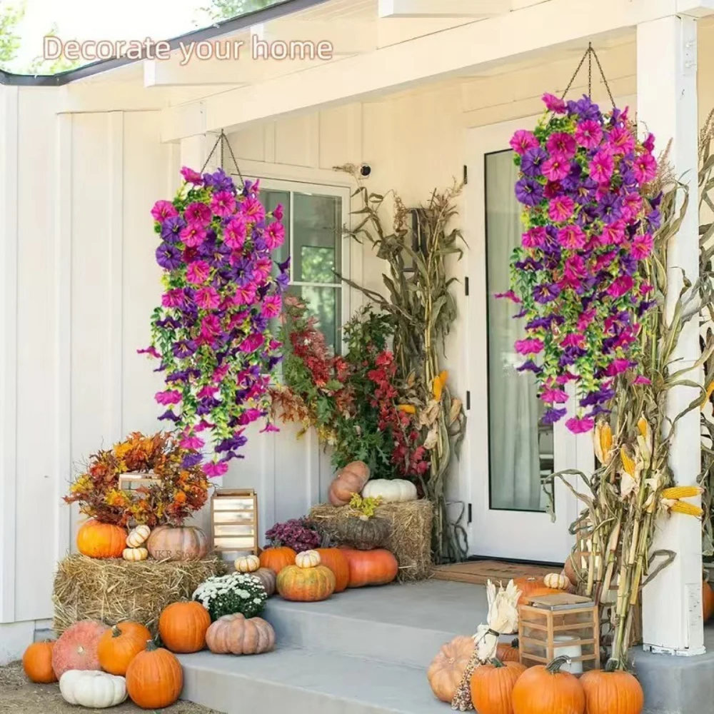 Artificial Flower New Artificial Hanging Flowers and Plants Easter Decoration 2025 UV-resistant and Realistic Room Decor Wedding thumbnail 4