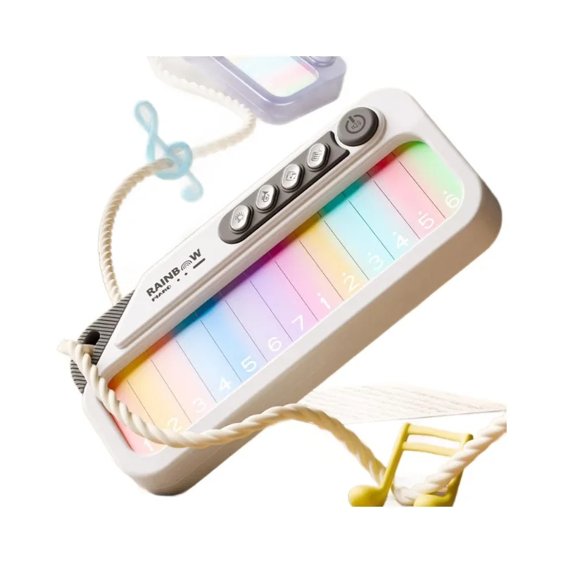 Glowing Rainbow Piano Keyboard Touchscreen Musical Toy with 13 Melodies Portable Electronic Music Toys for Kids Ages 3-6 thumbnail 6