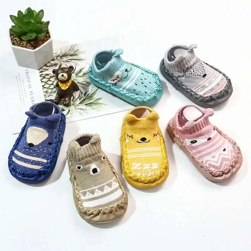 1 Pair Fashion Cute Baby Socks With Rubber Soles Infant Spring Autumn Winter Children Floor Socks Shoes Anti Slip Soft Sole Sock thumbnail 5