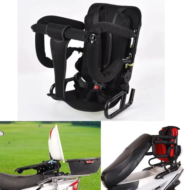 Electric Motorcycle Children's Safty Seat Seat Foldable Motorcycle Safety General Guardrail With Rear thumbnail 6