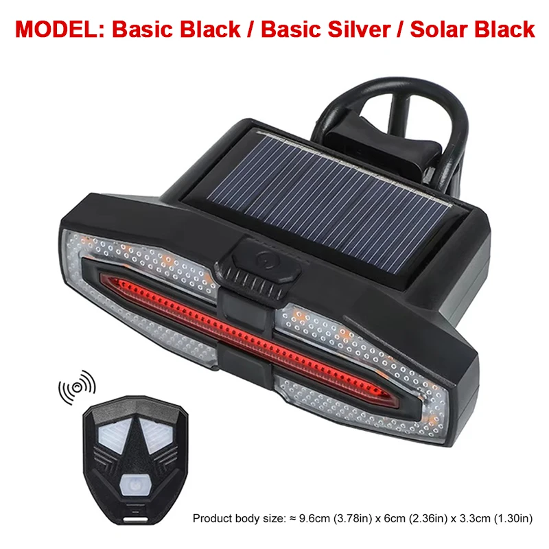 Turn Signal Bike Tail Lights Wireless Remote Control Bicycle Taillight Direction Indicator Rechargeable Road Cycling Rear Lamp thumbnail 6