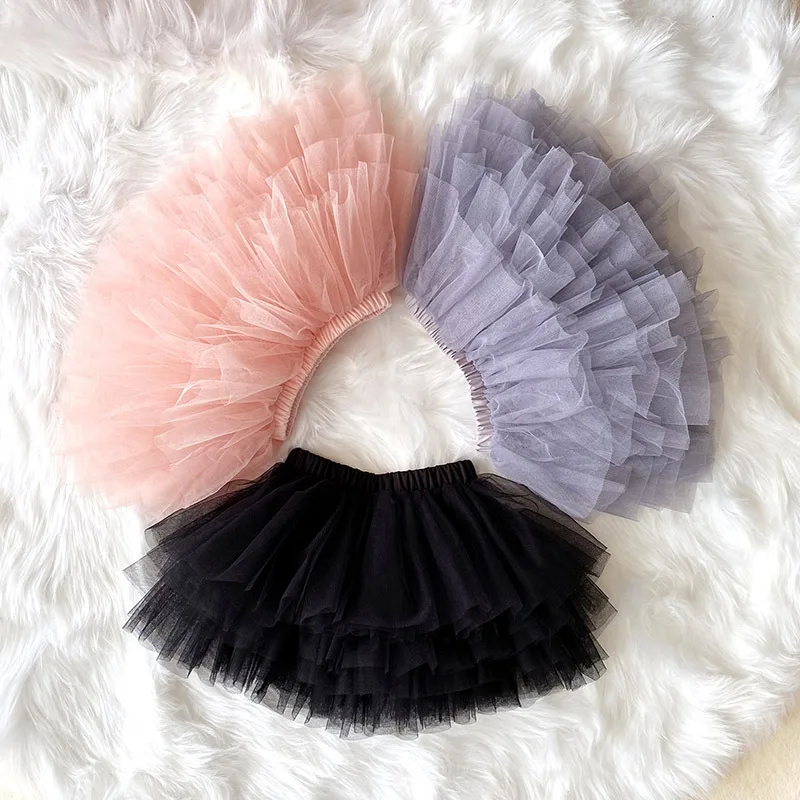 Hot Baby Girls Tulle Tutu Skirt Ballerina Pettiskirt Fluffy Children Ballet Skirts for Party Dance Princess Girl Tulle Clothes