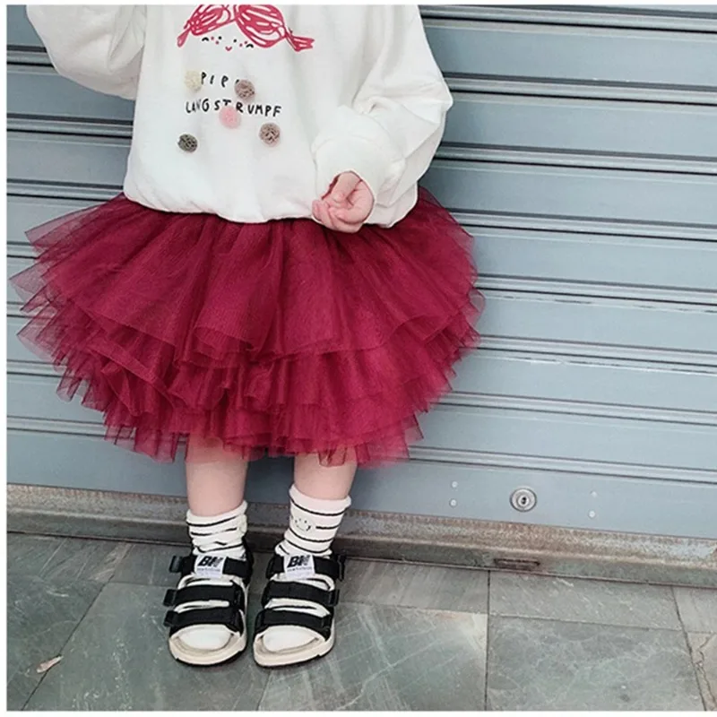 Hot Baby Girls Tulle Tutu Skirt Ballerina Pettiskirt Fluffy Children Ballet Skirts for Party Dance Princess Girl Tulle Clothes thumbnail 6