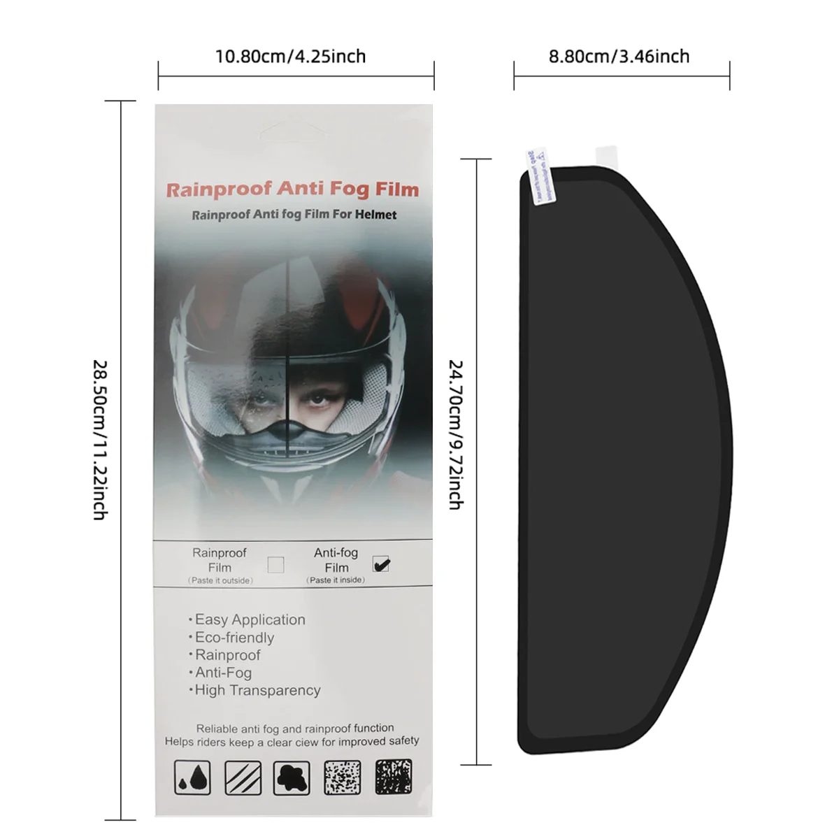 Motorcycle Helmet Sun Proof Anti-glare Antifog Film Universal Autocycle Helmet Sunscreen Film Motorbikes Helmet Parts thumbnail 5
