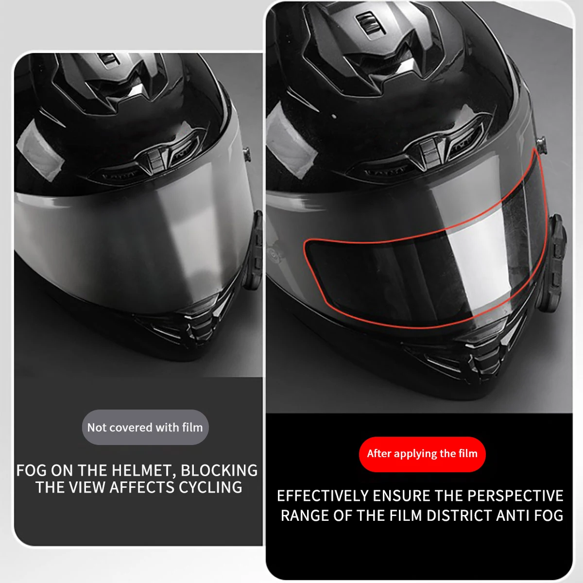Motorcycle Helmet Sun Proof Anti-glare Antifog Film Universal Autocycle Helmet Sunscreen Film Motorbikes Helmet Parts thumbnail 3