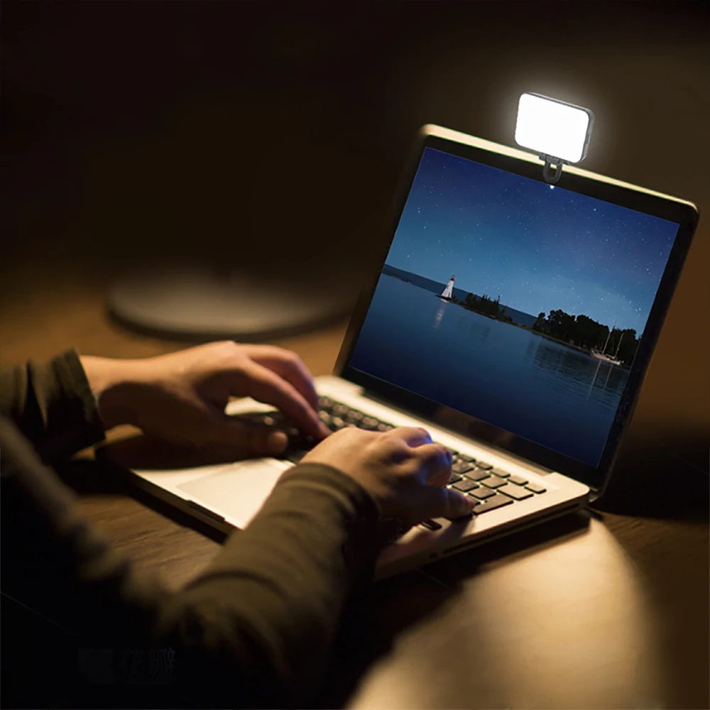 3 Modes Adjustable Brightness Portable Mini Selfie Fill Light Rechargeable Clip On For Phone Laptop Tablet Meeting Make Up thumbnail 3