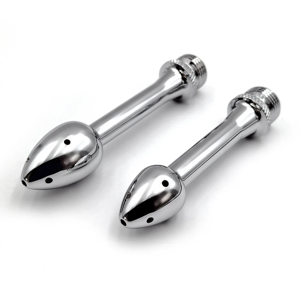 Metal Steel Douche Enema Syringe Anal Shower Head Beads Anal Cleaning Kit Butt Plug Attachment Nozzle Tip Couple Adult Sex Toys thumbnail 6
