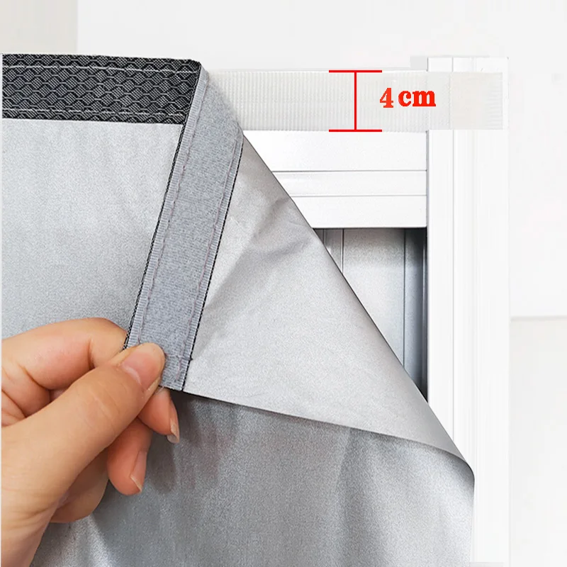 Simple self-adhesive full blackout curtain fabric,no punching, bedroom,household,solid color, balcony,sun protection and shading thumbnail 2