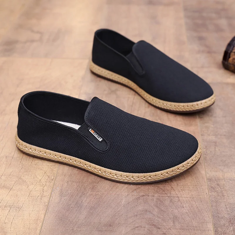 New men's simple breathable shoes lightweight casual shoes soft sole anti-skid soft comfortable slip-on lazy shoes thumbnail 6