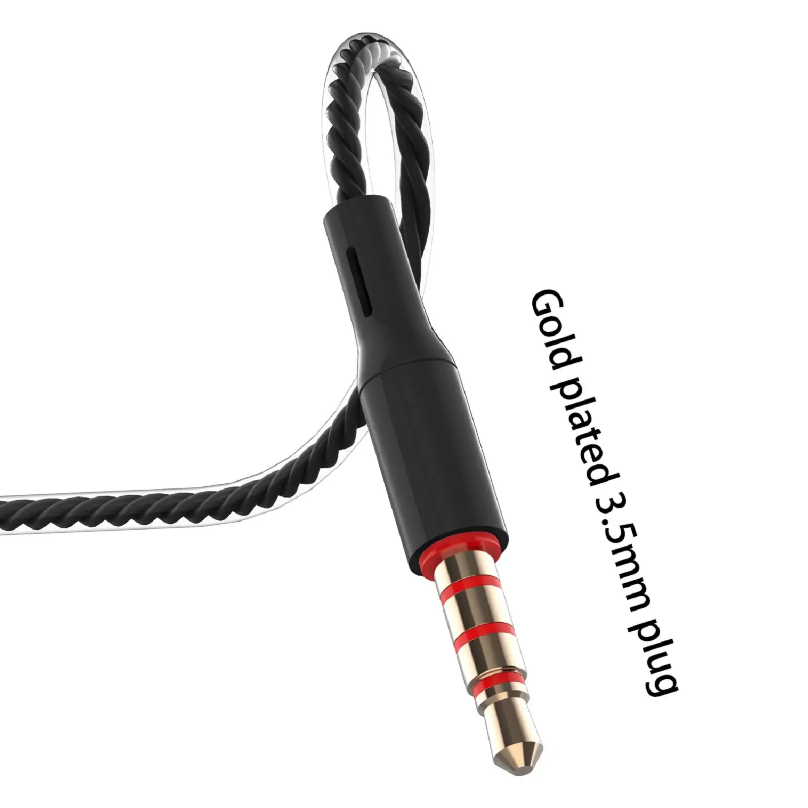 3.5mm Wired Headphones In Ear Headset Wired Earphones with Microphone Bass HiFi Stereo Earbuds Sports In-line Control For Phones thumbnail 5