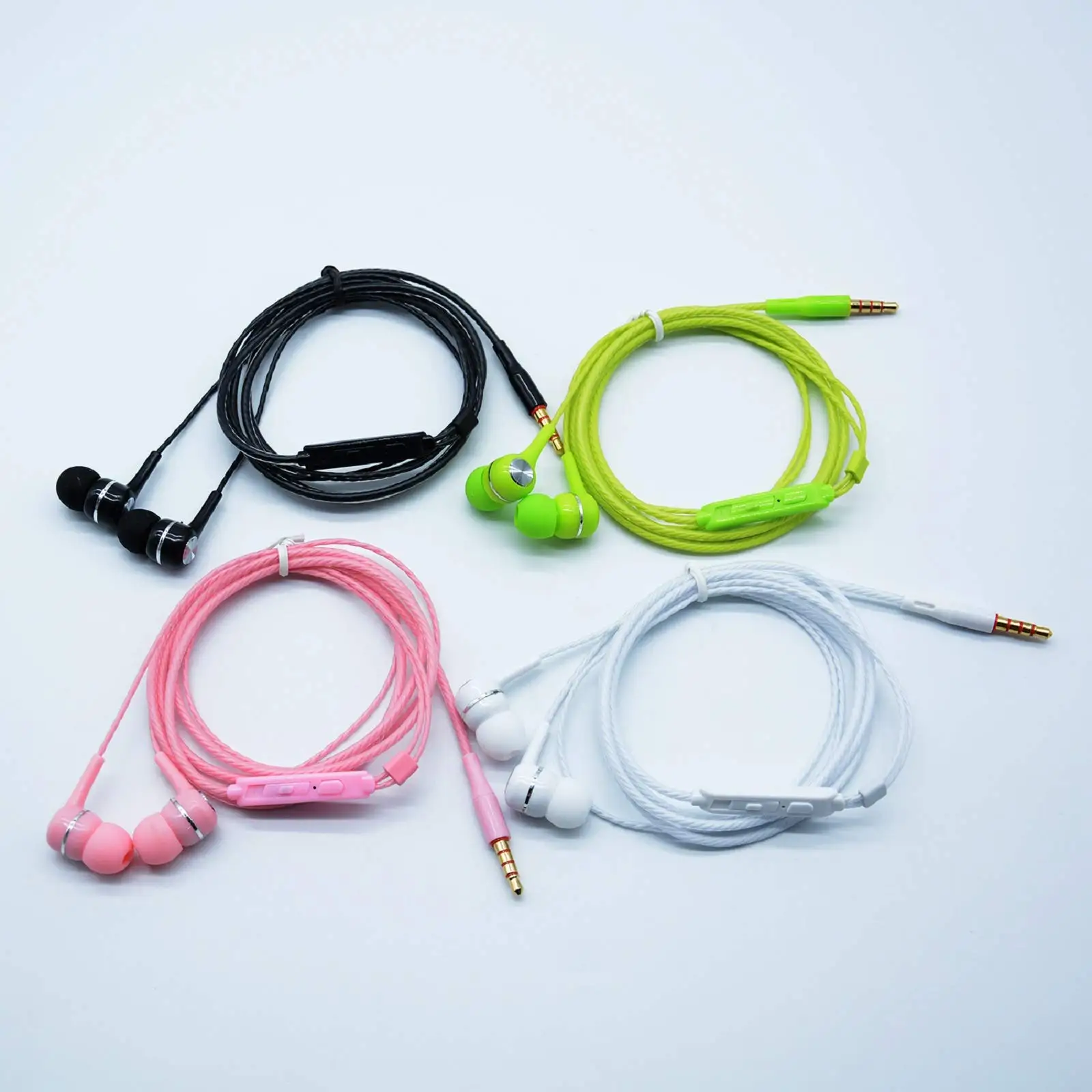 3.5mm Wired Headphones In Ear Headset Wired Earphones with Microphone Bass HiFi Stereo Earbuds Sports In-line Control For Phones thumbnail 6