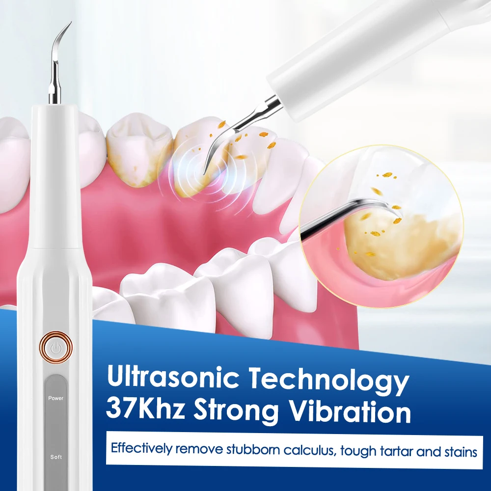 Ultrasonic Tooth Cleaner Dental Scaler Calculus Remover Plaque Tartar Eliminator Dental Stone Removal Teeth Cleaning Tools thumbnail 4