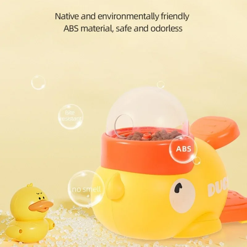 Dog Puzzle Feeder Interactive Pet Food Treat Dispenser Cartoon Duck Design Anti-slip Pet Automatic Feeder Toys for Dog Training thumbnail 3