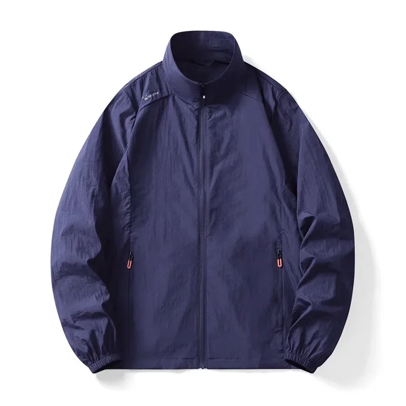Summer Men's Lightweight Skin Coat Sun Protection Long Sleeve Jacket Stand Collar Camping Hiking Outdoor Streetwear thumbnail 4