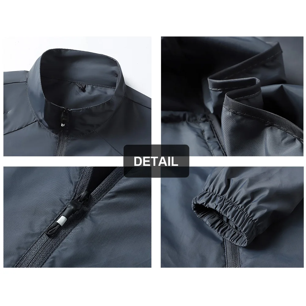 Summer Men's Lightweight Skin Coat Sun Protection Long Sleeve Jacket Stand Collar Camping Hiking Outdoor Streetwear thumbnail 5