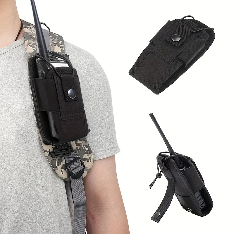 Universal Radio Case Holder Pouch Bag Interphone Pouch, Adjustable Storage Tools Pouch for Walkie Talkies thumbnail 2