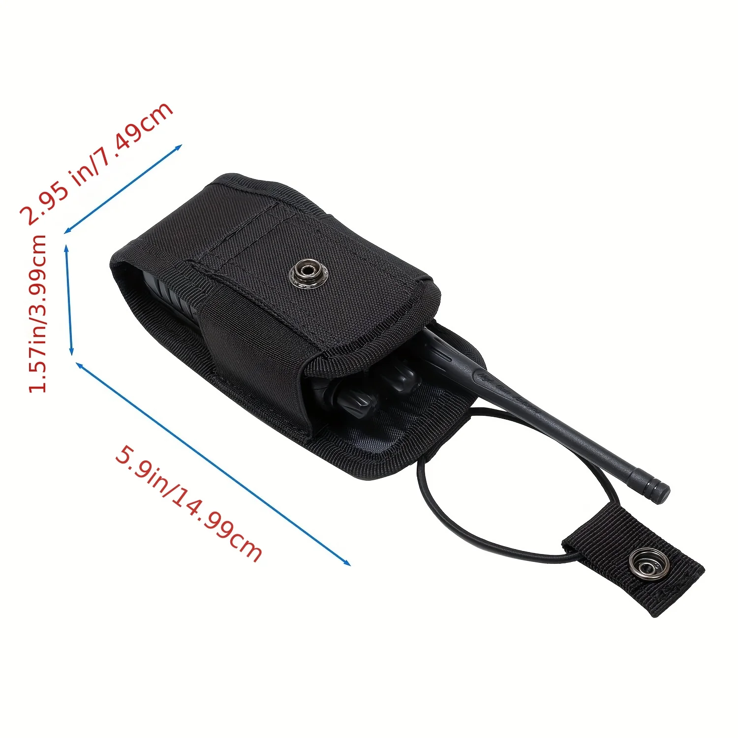 Universal Radio Case Holder Pouch Bag Interphone Pouch, Adjustable Storage Tools Pouch for Walkie Talkies thumbnail 6