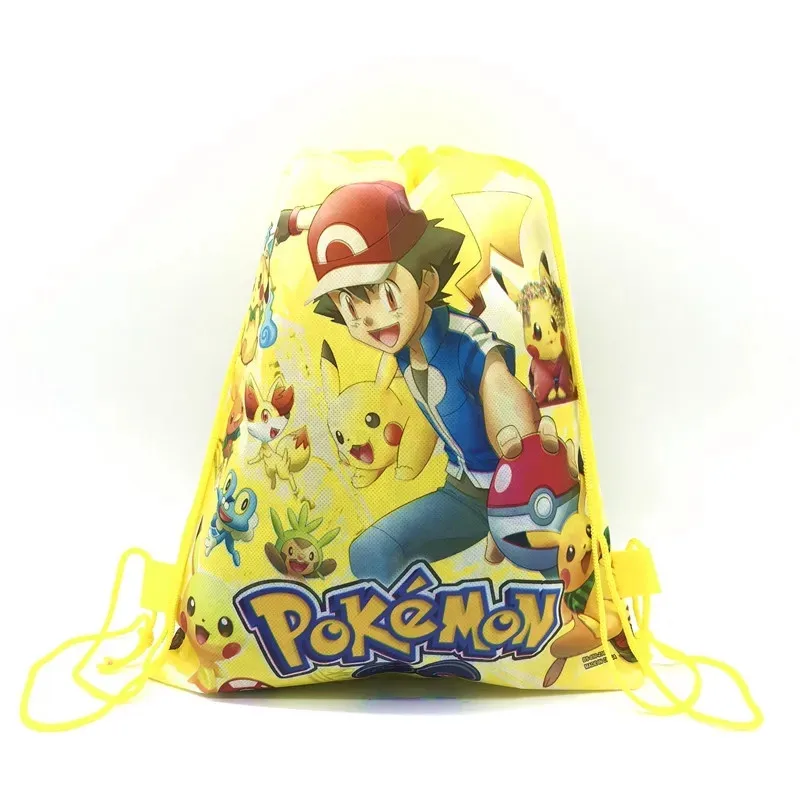 12/24 Pokemon Pikachu Non-woven Fabric Backpack Pattern Gift Bag Non-woven Fabrics Shopping Bag Theme Party Drawstring Backpack thumbnail 5