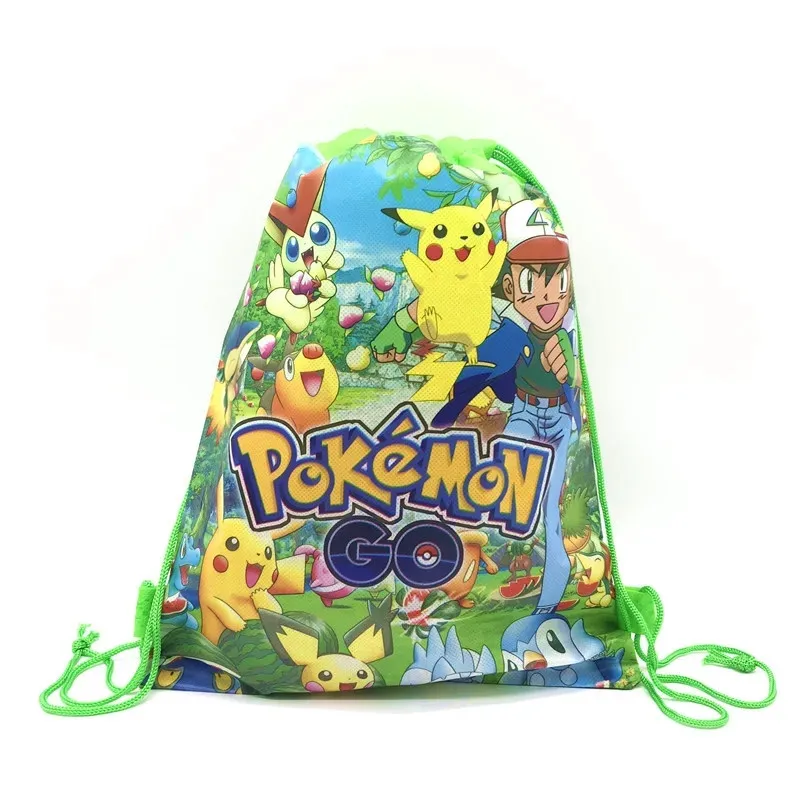 12/24 Pokemon Pikachu Non-woven Fabric Backpack Pattern Gift Bag Non-woven Fabrics Shopping Bag Theme Party Drawstring Backpack thumbnail 4
