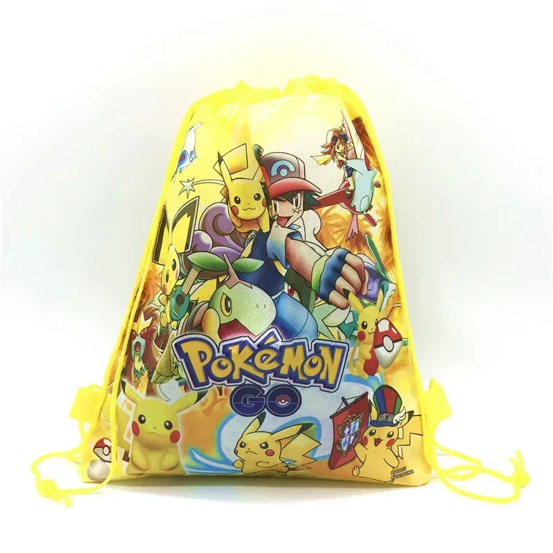 12/24 Pokemon Pikachu Non-woven Fabric Backpack Pattern Gift Bag Non-woven Fabrics Shopping Bag Theme Party Drawstring Backpack thumbnail 3