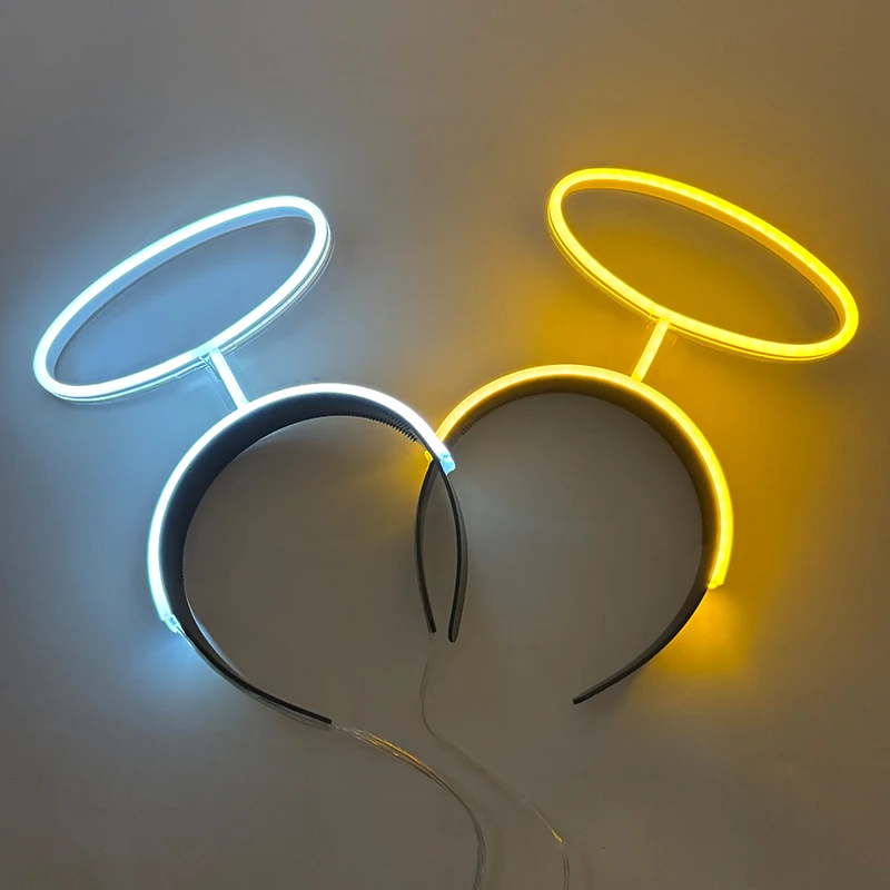 New Light Up Angel Headband Glowing LED Cupid Hairband For Girl Women Luminous Halo Headband Cosplay Headwear thumbnail 2