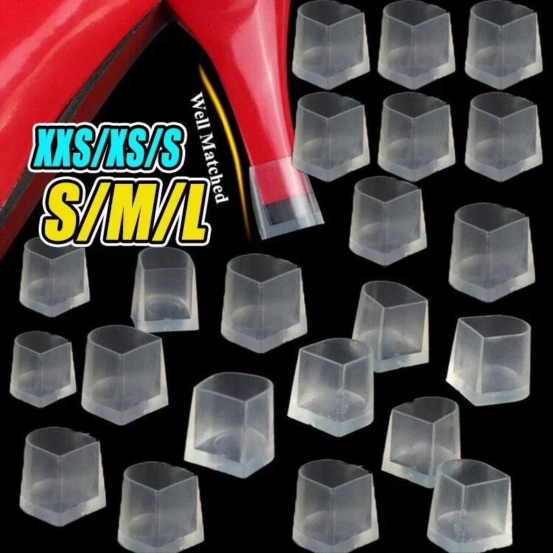 2pcs Silicone Heel Protectors Stoppers Latin Stiletto Dancing Covers Antislip High Heeler Bridal Wedding Shoes Accessories thumbnail 2