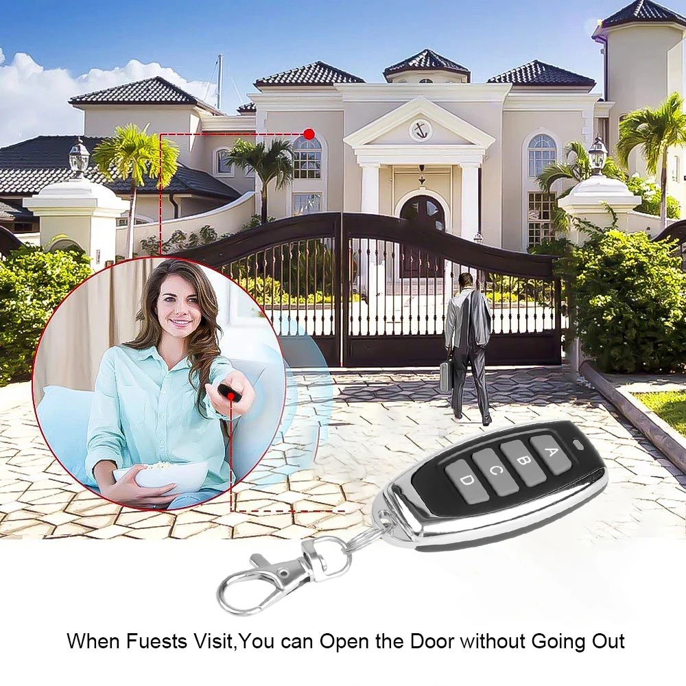 433Mhz RF Remote Control On Off Button Learning Code EV1527 Smart Home Transmitter For Led Light Car Gate Garage Door Alarm Key thumbnail 6