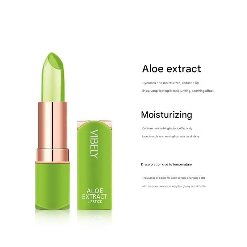 VIBELY 7 Color Mood Changing Lip Balm Natural Aloe Vera Long Lasting Moisturizing Lipstick for Women Color-Shifting Makeup thumbnail 5