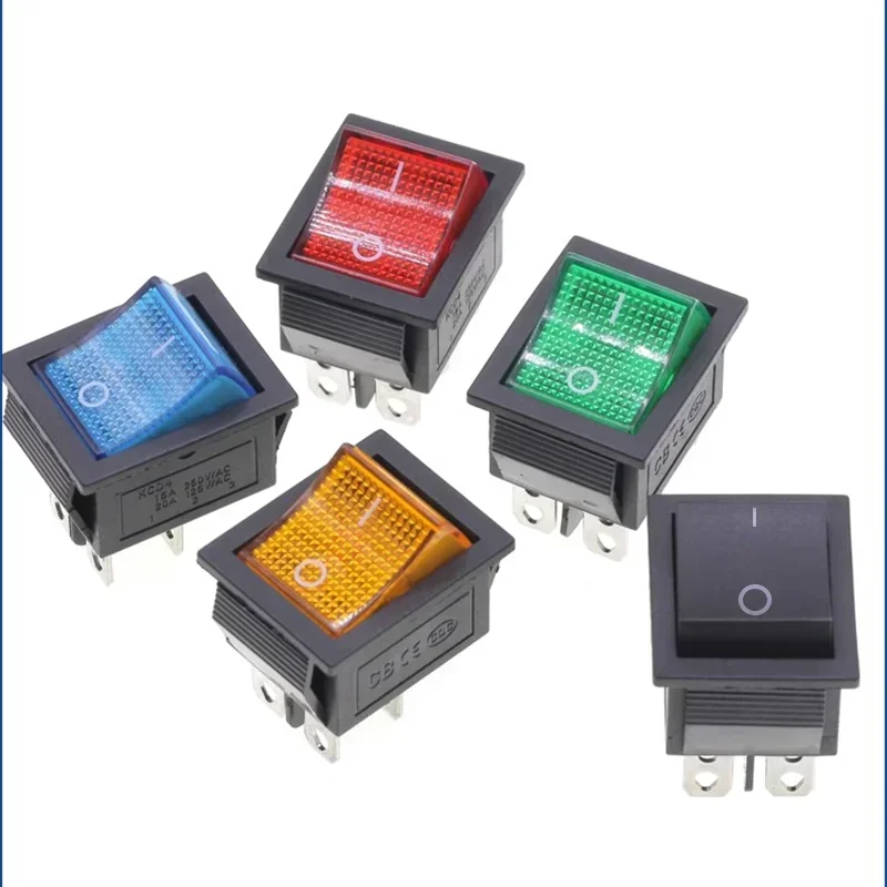 5/20Pcs KCD4 4/6Pin Snap-in Switch ON/OFF Rocker Switch Led Light Toggle Switches 25x31mm 16A 250V AC thumbnail 5